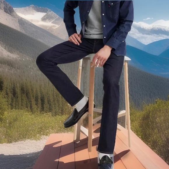 Levis 511 VTGE/DISCONTINUED Mens SKINNY Stretch Jeans 34X30 Dark Blue Levi New - Picture 3 of 6